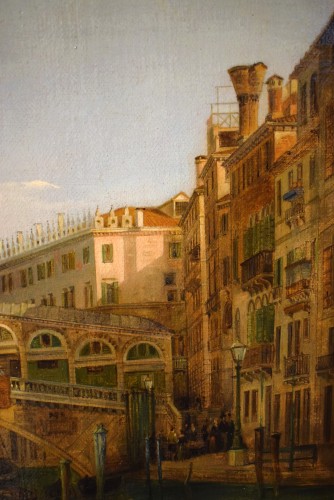 Restauration - Charles X - Venice, The Rialto Bridge - Giuseppe Coen (1811–1856)